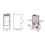 PACK : Poêle à granules étanche + Kit ventouse – INTERSTOVES Marina 14 kW – Image 4