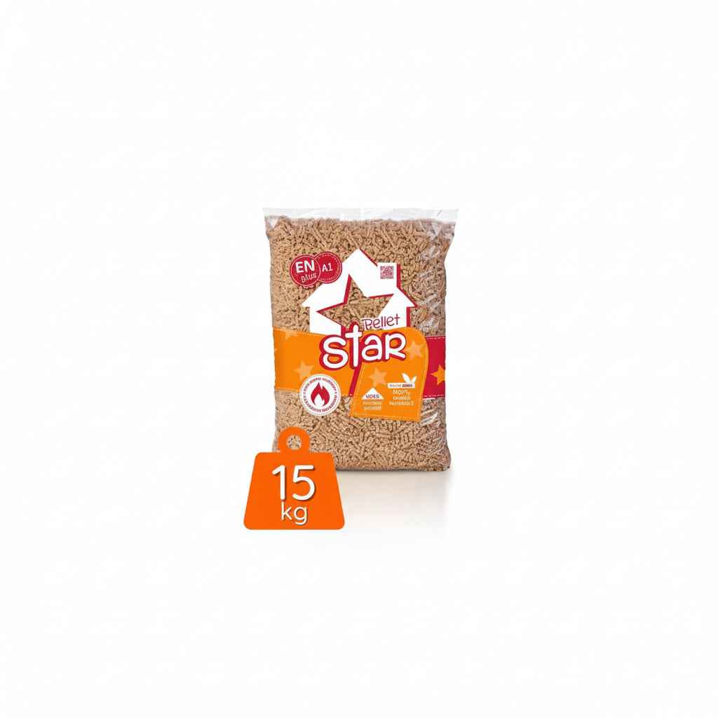 imgi_21_granules-de-bois-pellet-star-100-epicea-enplus-a1-sac-de-15kg_1.jpg Granulés de Bois 100% Épicéa EnPlus A1 – Palette 72 sacs de 15 kg (1080 kg) – Image 1