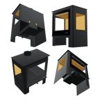 Poêle à bois 3 vitres raccordable – BRONPI Loreto 10 kW – Image 7