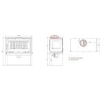 Poêle à bois raccordable 3 vitres avec bûcher – FIREMATIC Calgary – L 13.5 kW – Image 6