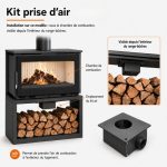 Poêle à bois raccordable avec bûcher – FIREMATIC Toronto – S 12.6 kW – Image 5